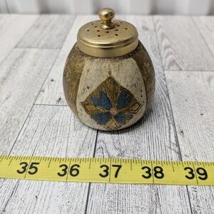 Decorative Gold and Brown Salt Shaker
